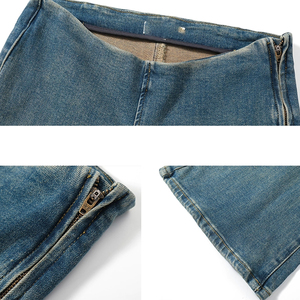 Pantalones vaqueros ajustados desgastados de cintura baja personalizados para mujer pantalones acampanados largos increíblemente hermosos con relación cintura-cadera - Product Image 4