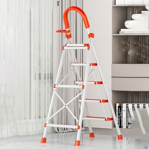 <span class=keywords><strong>Escabeau</strong></span> multifonctionnel pliable et amovible à chevrons, télescopique et antidérapant, en métal et en alliage d'aluminium pour la salle de sport. - Product Image 4