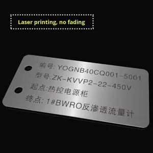 Edelstahl Benutzer definierte Nummern schild Zeichen Quadrat Hohl metall Laser gravur Kabel Ausrüstung Tag Klassifizierung Mark Fahrbahn - Product Image 3