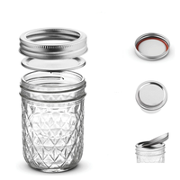 Bocaux Mason 8oz avec couvercles et bandes, pots Mason matelassés pour confitures, gelées, en gros