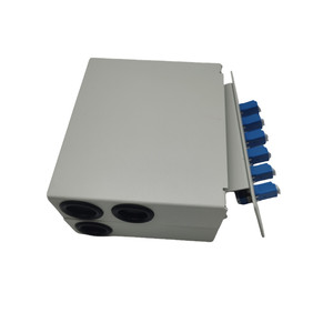6 Cổng <span class=keywords><strong>12</strong></span> Lõi SC LC Sợi Quang Chấm Dứt Hộp Kim Loại Trường Hợp DIN Đường Sắt Gắn Với Splice Khay Sợi Quang Hộp Phân Phối - Product Image 3
