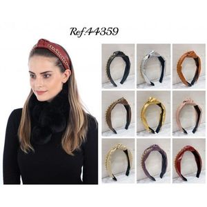 Diadema de PU para mujer con nudo y cadena, ajustable, informal, accesorio de moda para el cabello - Product Image 2