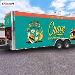 China Buen Diseño Carro Remolque Móvil de Comida Personalizado Construcción de Fibra de Vidrio y Aluminio Cocina de Catering Completamente Equipada Bar Papas Fritas - Product Image 6