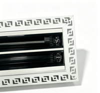 Diffuseur d'air linéaire en aluminium de style victorien sur mesure, à lame réglable, invisible/encastrable, pour usage extérieur