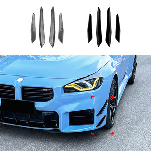 สติ๊กเกอร์ตกแต่งกระจังหน้า BMW ซีรีส์ 2 M2 G87 ปี 2023+ ลายคาร์บอนไฟเบอร์สีดำเงา แบบติดตั้งเพิ่มเติม - Product Image 1