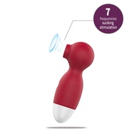GINYA Mini lindo juguete con ventosa para niñas cargador USB juguete de succión para damas adulto placer masajeador vibrador juguetes sexuales femeninos