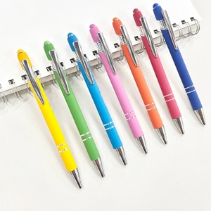 Bulk Großhandel 1,0mm Custom Logo Personal isierte Aluminium Metall Kugelschreiber 2 in 1 Kugelschreiber Stylus Screen Touch Pen - Product Image 5