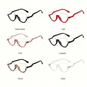 Gafas de Computadora para Mujer con Logotipo Personalizado, Decoración Vintage con Pedrería, Media Montura, Ojo de Gato, Anti Luz Azul - Product Image 6