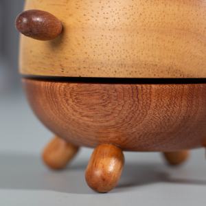 Sevimli ahşap hayvan zodyak köpek müzik kutusu yapay el sanatları için doğum günü hediyesi kapalı dekorasyon ve dekoratif süs - Product Image 6