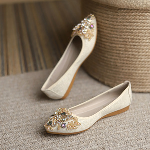 Sh10365a Big size <span class=keywords><strong>41</strong></span> scarpe basse da donna design con strass suola morbida di alta qualità casual slip on shoes - Product Image 5