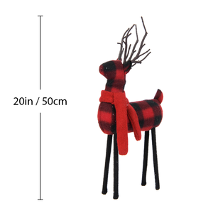 20in Brown Reindeer in Nordic Knit <b>Sweater</b> Standing <b>Christmas</b> Deer Figure for Mantel Shop Window Holiday Favorite - Product Image 3