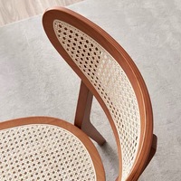 Ensemble table et chaises de salle à manger en rotin et bois massif de style japonais, mobilier commercial pour restaurant de sushis Izakaya, personnalisable