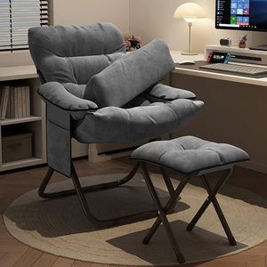 Home Recliner Chair With <b>Footstool</b> <b>Foldable</b> Comfortable Backrest For Bedroom Or Dormitory Use - Product Image 1