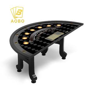 Table de Blackjack Personnalisée avec Pieds en H Design Moderne de Luxe Table de Jeu de Casino pour le Jeu de Hasard et le Poker - Product Image 3