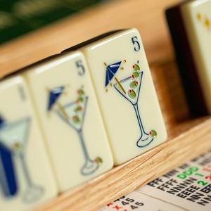 American Empire State <b>Mahjong</b> Tile <b>Set</b>-High-End Modern Design 4-Player Luxury <b>Set</b> Custom Engraved Logo | Melamine Entertainment - Product Image 6