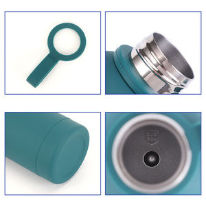 Botella de bebida de 500ml de boca pequeña para exteriores, de acero inoxidable de doble pared frasco de vacío, pintura de goma térmica, botella de agua deportiva - Product Image 3