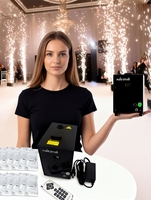 BEYONDFIRE 2PCS Mini télécommande sans fil, batterie rechargeable, aluminium, 100W, feux d'artifice à étincelles froides pour scène, mariage, fête