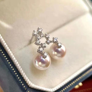 Magnifique ensemble d'accessoires en argent S925 pour la création de bijoux, avec support vide pour pendentif et boucles d'oreilles, style tendance, cristaux 9252 - Product Image 3