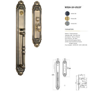 Manija de Puerta de Latón de Alta Calidad para Dormitorio, Estilo Chino Nuevo, para Interiores de Villa, Cerradura de Puerta de Madera Sólida para Estudio - Product Image 1