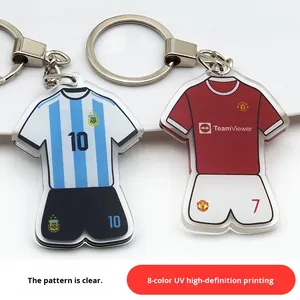 Llavero de Jersey con Estrella de Dibujos Animados 2026, Regalo de Fútbol Acrílico Personalizado para Aficionados, París Liverpool - Impresión Digital - Product Image 2