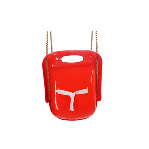Asiento de columpio para niños, 45x35x36cm, plástico rojo con cuerda para uso en interiores y exteriores, columpio seguro para niños pequeños - Product Image 1
