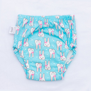 Pantalon d'entraînement pour bébé en coton réutilisable imperméable à 6 couches Shorts pour bébé Sous-vêtements Couche en tissu pour bébé - Product Image 6