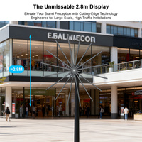 Ventilador de Pantalla Grande de 280 cm con Holograma 3D, Diseño Impermeable, 5000 Nits, para Publicidad