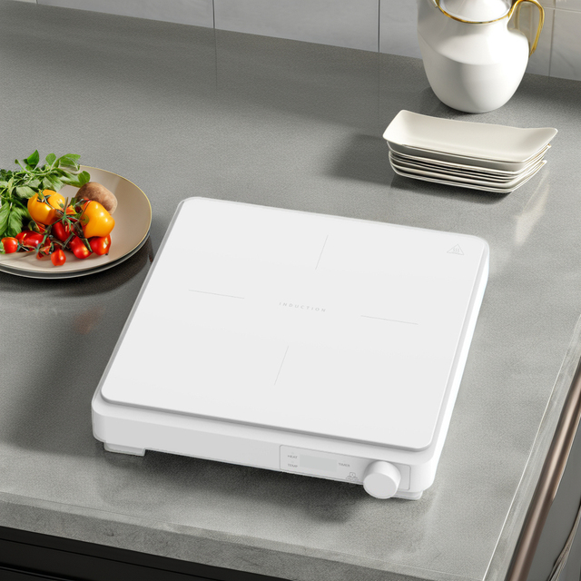 Electric Induction Cooktop with Touch Control Glass Heating Plate Plastic Housing 220V Knob Control Cars Hotpots