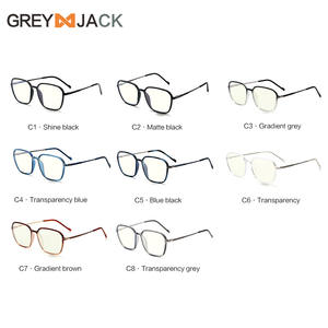 Montures de lunettes optiques carrées Greyjack Tr90 anti-lumière bleue pour femmes, pont moyen 72014 - Product Image 5