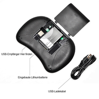 Keyboard Mini Nirkabel 2.4G LED Backlit Multi-bahasa Input Baterai Lithium Warna-warni Touchpad Genggam Laptop - Dijual Panas dari Pabrik