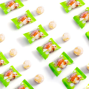 輸出供給 グルテンフリー ソフトチュー OEM 大量スイーツ プレミアムココナッツコーティング カラギーナン グミ - Product Image 1