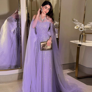 Vestido <span class=keywords><strong>de</strong></span> Noche Morado Jancember XD024 con Tirantes Finos, Vestido <span class=keywords><strong>de</strong></span> Gala con Cuentas, Corte en A, Vestido <span class=keywords><strong>de</strong></span> <span class=keywords><strong>Fiesta</strong></span> <span class=keywords><strong>de</strong></span> Cuento <span class=keywords><strong>de</strong></span> Hadas - Product Image 1