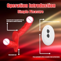 Vibromasseur réaliste rechargeable à télécommande, 10 modes de vibration, pour couples lesbiens (jouet sexuel pour adultes)