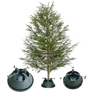 Factory supply round tower dark green christmas tree stand and accessories For Real Tree