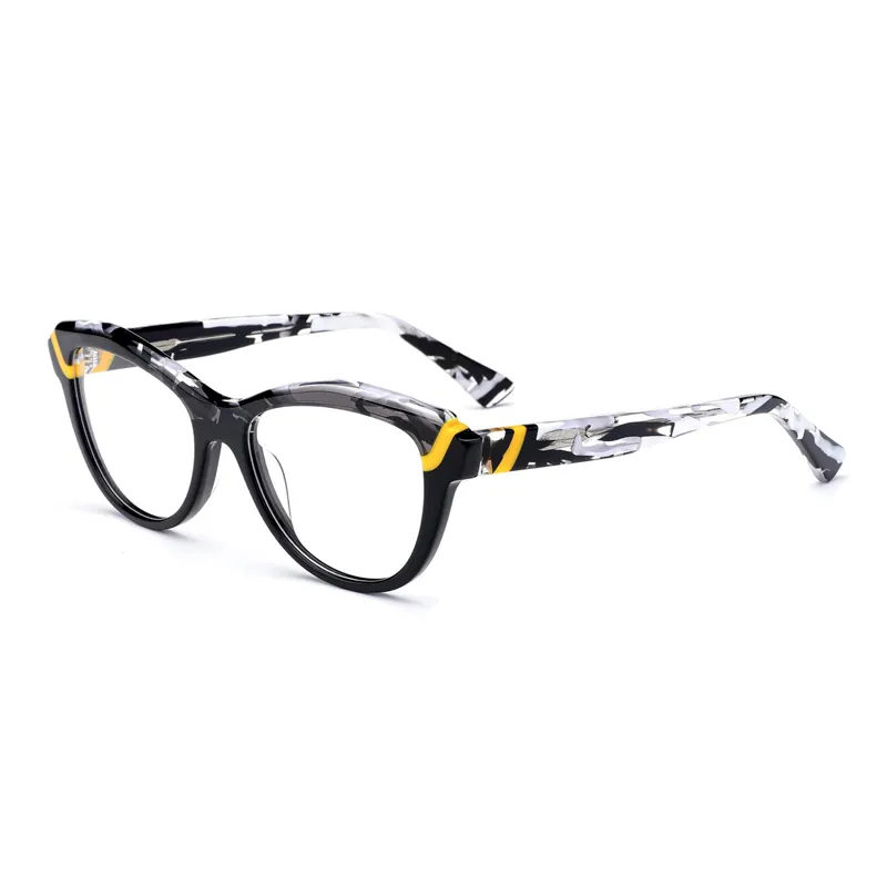 Personal isierte schöne Spleißen Cat-Eye Männer und Frauen Temperament Senior Sinn von Acetat optische Brille