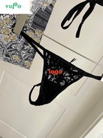 Luxe op maat gemaakte badkleding met merkprint, designer badpakken, strandkleding, designer bikini's