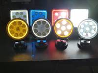 Lampu Kerja Dua Warna Langsung dari Pabrik, Halo Lampu Peringatan Kecerahan Ultra Tinggi, Tahan Air IP68, Rumah Lampu Aluminium Die-cast 6500
