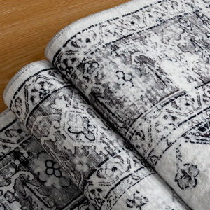 Couverture élégante en fausse fourrure de cachemire à motifs vintage, rectangulaire, pour salon, canapé, usage domestique, lavable en machine, pliable, en fibre de polyester - Product Image 5