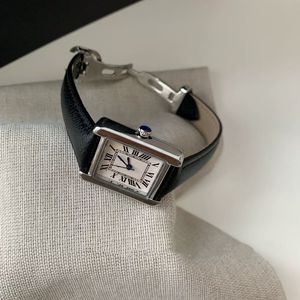 Reloj de Pulsera Cuadrado Clásico Plateado y Negro, Reloj de Cuarzo de Lujo, Elegante Reloj Analógico para Mujer, Uso Profesional - Product Image 5