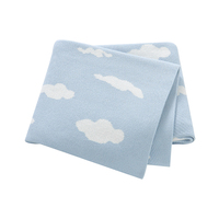 Couverture pour bébé Mimixiong OEKO-TEX, en coton doux, motif nuage, jacquard, crochetée, pour nouveau-né, souvenir de bébé