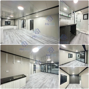 บ้านคอนเทนเนอร์สำเร็จรูปขนาด 20 ฟุต ขยายได้ มาตรฐาน REACH RoHS พร้อมห้องครัว 1 2 3 4 5 ห้องนอน บ้านพับได้หรูหราเคลือบสังกะสี - Product Image 4