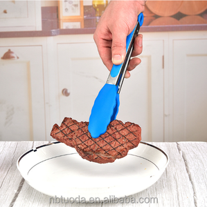 Small Serving Kitchen <strong>Tongs</strong> 7 Inch Food Grade <strong>Mini</strong> Baking Cooking Stainless Steel Silicone Barbecue Grilling Frying <strong>Tongs</strong> - Product Image 4