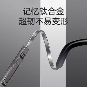 Lunettes de lecture rétro pour hommes, monture en alliage de titane, protection anti-lumière bleue, 66611, lentilles PC ultra légères, origine Danyang - Product Image 2