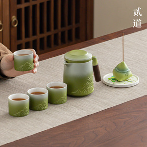 Dragon Boat Festival Ceramic Tea Set <b>Gift</b> <b>Box</b> Exquisite Embossed Design Luxury Business <b>Gifts</b> - Product Image 2