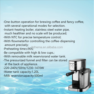 Thema Offre Spéciale 2in1 Machine à café expresso haute pression à café <span class=keywords><strong>et</strong></span> lait avec réservoir de cruche à lait - Product Image 3