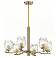Lustre moderne de luxe avec pendentifs et lustres en fer de taille moyenne à hauteur réglable