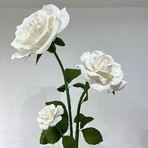 Rosas Blancas Gigantes Hechas a Mano en 3D, Flores Artificiales Realistas y Suaves en 3D para Bodas, Día de San Valentín, Graduación, Año Nuevo Chino - Product Image 2