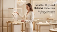 Présentoir à bijoux individuel de luxe certifié CE, design moderne, avec dôme en verre incurvé et éclairage LED, pour bagues et colliers, idéal pour boutique et kiosque
