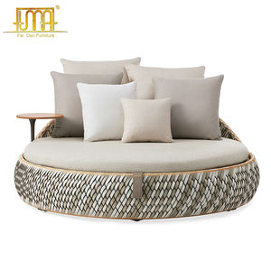 Muebles de ratán para exteriores, cama de luz de Luna, de resina, para playa - Product Image 3