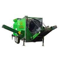 Crible Rotatif Mobile à Tambour pour Terre Végétale, Compost et Bois : Séparateur de Sol, Sciure, Copeaux et Déchets